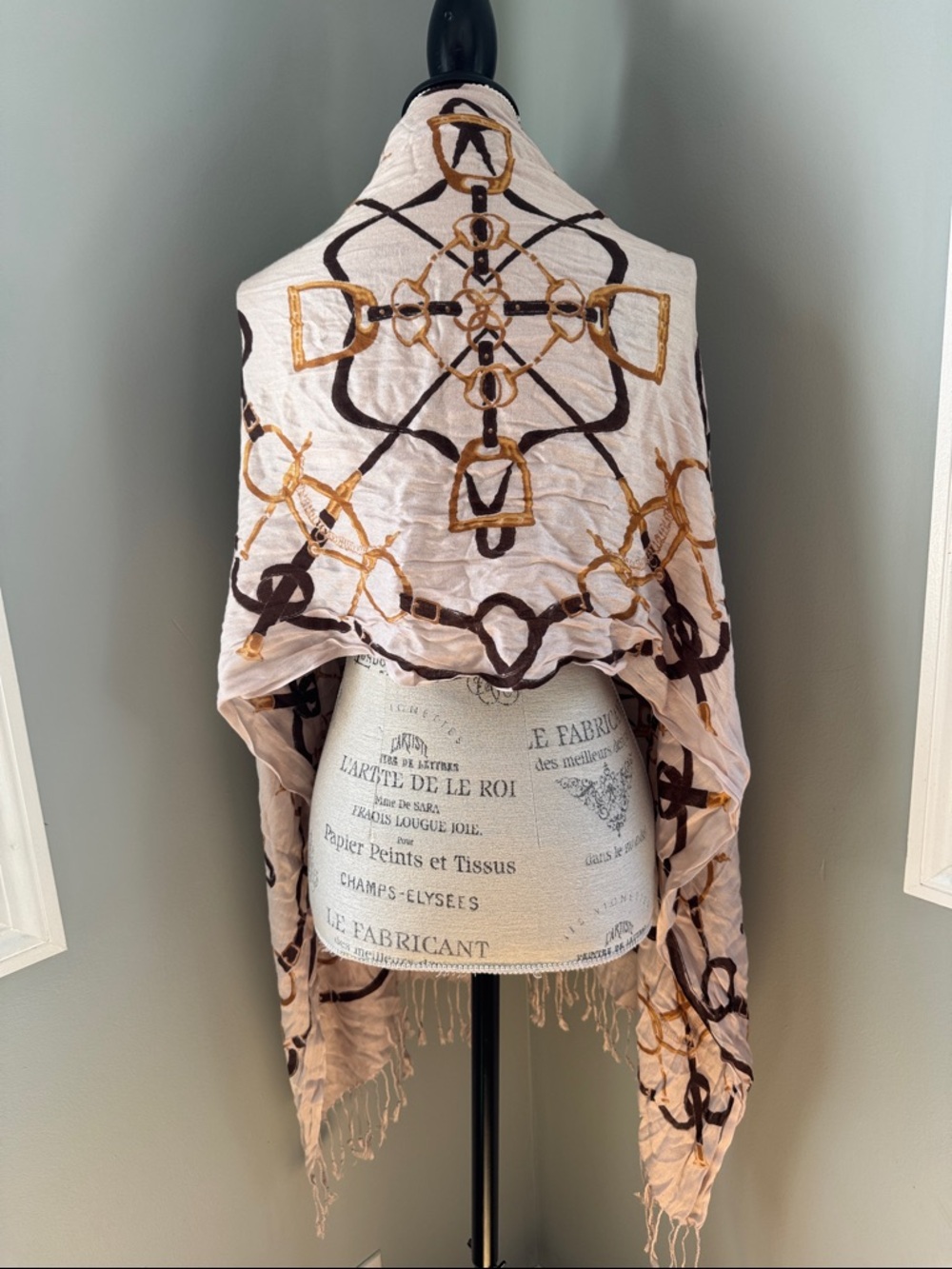 Bella shades of brown equestrian, horse tack, viscose scarf